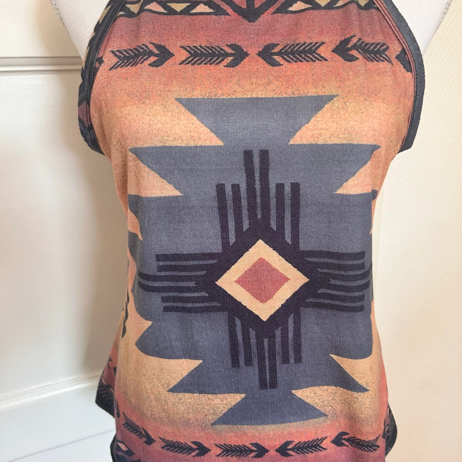 Top halter boho con estampado azteca/etnográfico Sunset – Talla M – photo 2
